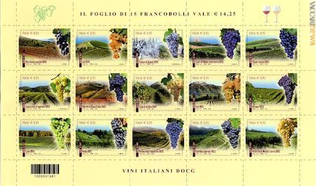 Confermata la formula abituale: quindici francobolli per altrettante etichette in un unico foglio 
