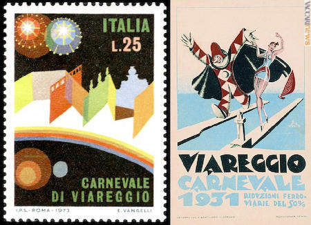 Il francobollo del 1973 ed il probabile soggetto di quello atteso il mese prossimo
