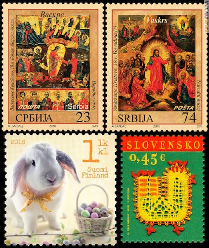 Dalla Serbia due francobolli; uno ciascuno quelli firmati da Finlandia e Slovacchia