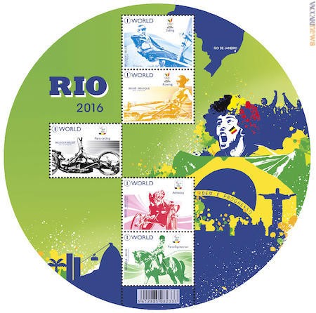 Omaggio a tutto tondo: due francobolli citano le Olimpiadi, gli altri tre le Paralimpiadi
