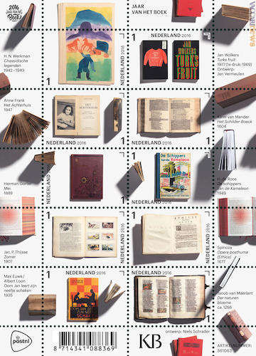 La serie di dieci francobolli, organizzata in un foglio unico