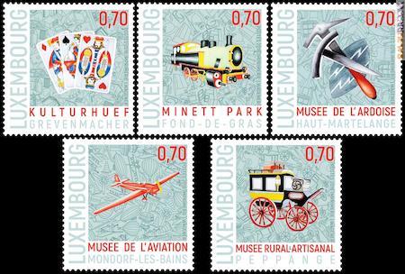 Cinque francobolli per altrettante realtà culturali che il Lussemburgo intende far conoscere