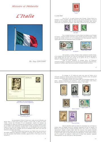 Il libro riguardante l’Italia conta su 148 pagine. Come gli altri, si tratta di testi illustrati con i francobolli