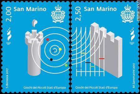 I due francobolli che compongono la serie
