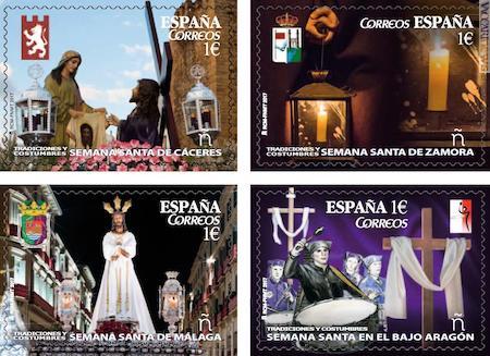 I francobolli, autoadesivi, sono organizzati in libretti da due serie