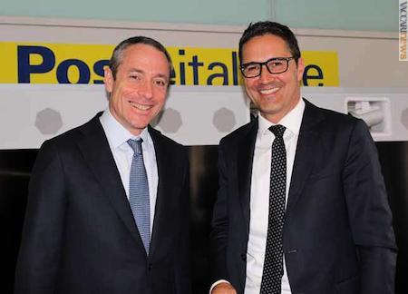 Il nuovo amministratore delegato di Poste italiane, Matteo Del Fante, ed il presidente della Provincia autonoma di Bolzano Arno Kompatscher (foto: Usp)