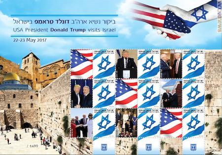 Il foglio con le foto della visita in Israele