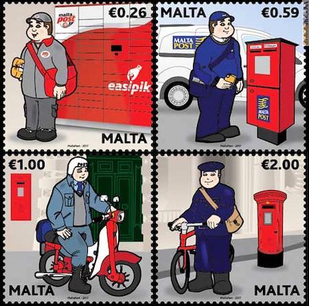 Scendendo nella storia per arrivare ai primi del Novecento. I francobolli documentano divise ed attrezzature impiegate a Malta