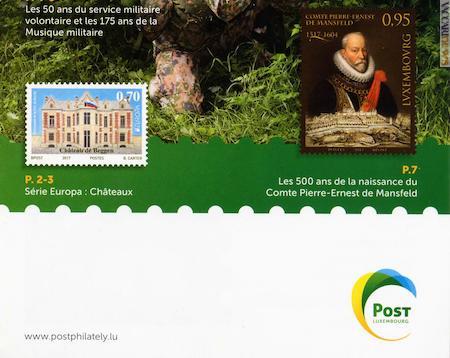 Come uno dei due francobolli appare sulla copertina di “Philatélux” (sulla sinistra)