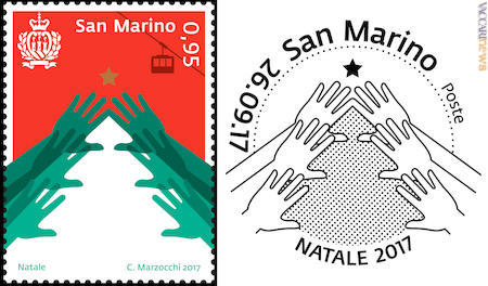 Il francobollo associa il concetto natalizio a quello della solidarietà. Il giorno di emissione è stato fissato al 26 settembre
