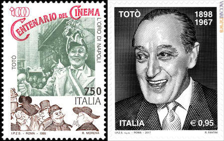 I francobolli, del 29 agosto 1995 e del 16 novembre 2017