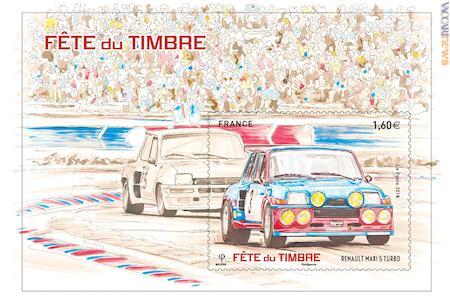...e foglietto riguardano la “Fête du timbre” e preannunciano il nuovo filo conduttore: l’automobilismo sportivo