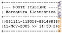 L’annullo che, nella mail, certifica l’avvenuto invio del messaggio