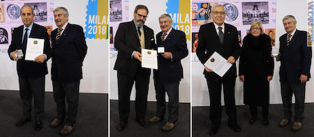 ...Michele Citro, Giorgio Khouzam, Maurizio e Nadia Stella con il presidente della Fsfi Piero Macrelli