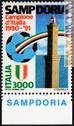 Il francobollo della Sampdoria, uscito nel 1991 senza scudetto