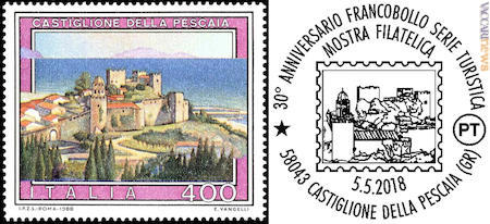 Il francobollo del 7 maggio 1988 e l’annullo previsto per dopodomani