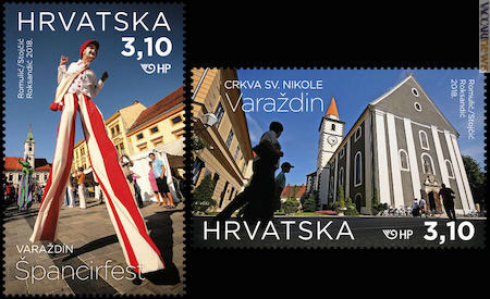 I due francobolli evidenziano un particolare punto di vista