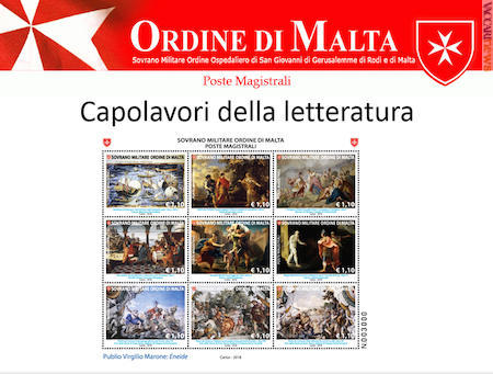 Una delle immagini proiettate a Padova ed ora sul sito Usfi; riguarda la serie “Capolavori della letteratura”