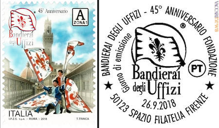 Firenze al centro: il francobollo e l’annullo del primo giorno
