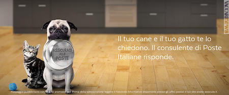 La pubblicità di Poste italiane in argomento