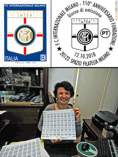La carta valore, l’annullo per le buste del primo giorno ed il foglio allo spazio filatelia di Milano