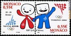 Tre i francobolli in distribuzione nel Principato da oggi; la coppia propone le due mascotte delle Olimpiadi, Neve e Gliz