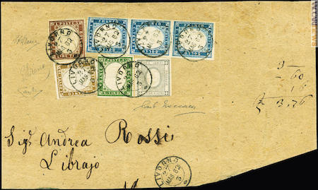 La sovrascritta pentacolore è stata annullata a Livorno il 27 maggio 1862