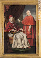 La versione musiva del “Ritratto di Clemente XII e del cardinale Neri Maria Corsini” (Gallerie nazionali Barberini Corsini), dovuta a Pietro Paolo Cristofari