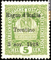 Uno dei francobolli “Trentino”…