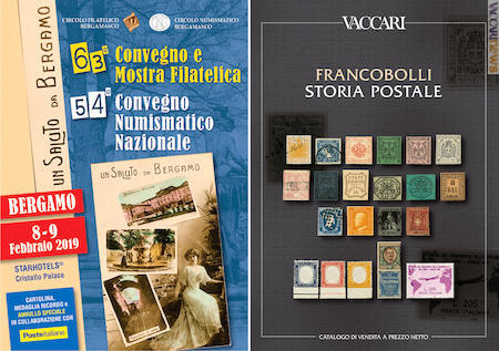 A Bergamo anche il materiale del catalogo “Francobolli - Storia postale”