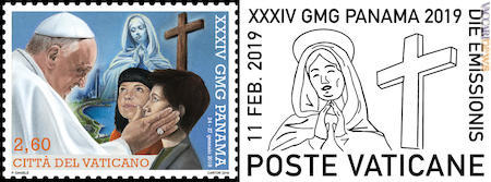 Il francobollo e l’annullo per le buste del primo giorno