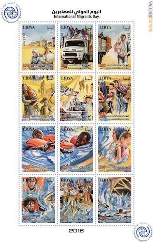 La serie di dodici francobolli