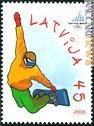 Anche la Lettonia, con un francobollo, ha ricordato le Olimpiadi bianche
