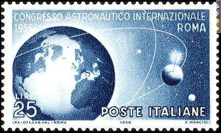 Sarebbe italiano il primo francobollo con un satellite artificiale