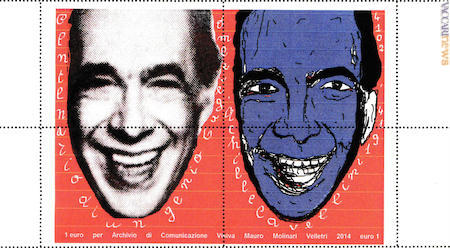 …e “Centenario di un genio, Guglielmo Achille Cavellini 1914-2014” sono tra i suoi “francobolli” più recenti
