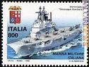 La nuova carta valore ricorda questo 800 lire del 1998, dedicato all'incrociatore «Garibaldi»