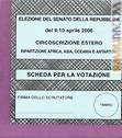 Gli italiani all’estero sono per la prima volta chiamati ad eleggere dodici deputati e sei senatori; l’elezione verrà sottolineata da un francobollo