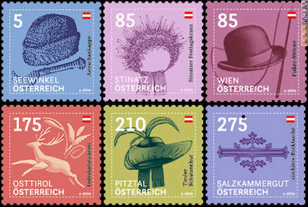 Una selezione dei francobolli emessi due giorni fa