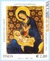 Una delle opere più rilevanti di Gentile da Fabriano, la «Madonna dell'Umiltà», promuove la mostra di Fabriano, ma è anche presente nel francobollo italiano in uscita il 20 aprile
