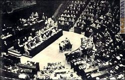 La prima seduta dell’Assemblea costituente si svolse il 25 giugno 1946 (fonte: Camera dei deputati)