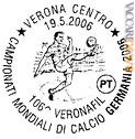 Due gli annulli calcistici utilizzati nel fine settimana a Verona, qui quello per «Deutschland 2006»