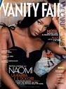 La recente edizione italiana di «Vanity fair», la cui copertina è dedicata alla modella. All’interno è riprodotto anche il francobollo