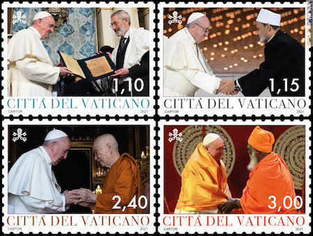 Quattro i nuovi francobolli che presentano il Pontificato di papa Francesco; debutteranno il 22 febbraio
