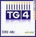 Il francobollo che Dublino, il 6 giugno, ha dedicato ai dieci anni del «Tg4»