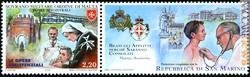 Rispetto alla proposta di San Marino, per la serie «Opere assistenziali» lo Smom ha invertito il soggetto del francobollo con quello della vignetta
