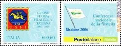 Tra le iniziative, l'emissione del francobollo italiano per l'Usfi, al debutto venerdì 1 settembre. È unito ad una bandella che ricorda la «Conferenza nazionale della filatelia»