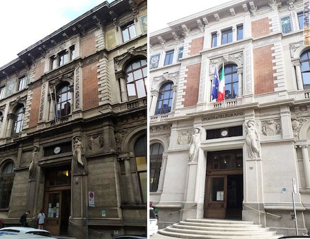 Torino Centro: la facciata di via Alfieri 10 com’era e com’è 