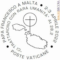 Segnalato oggi l’annullo per la visita di papa Francesco a Malta