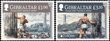 I due francobolli, disponibili in confezioni da sei uguali e in foglietto con una serie