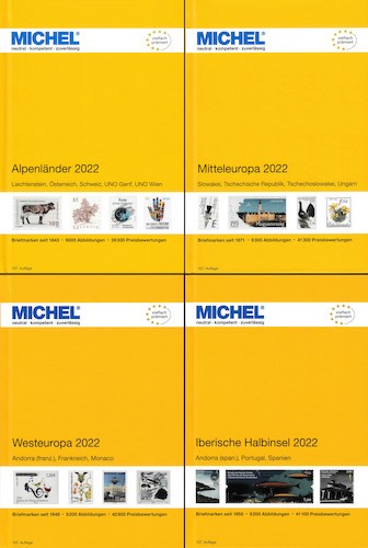 Europa - I primi quattro cataloghi 2022 firmati dalla tedesca Michel 